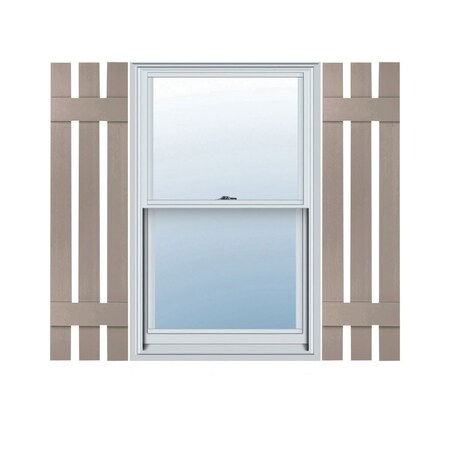 Ekena Millwork Lifetime Vinyl, TailorMade 3 Board Spaced (2 Batten), Board-n-Batten, Shutter Loks, LS3C12X04400CL, PR LS3C12X04400CL